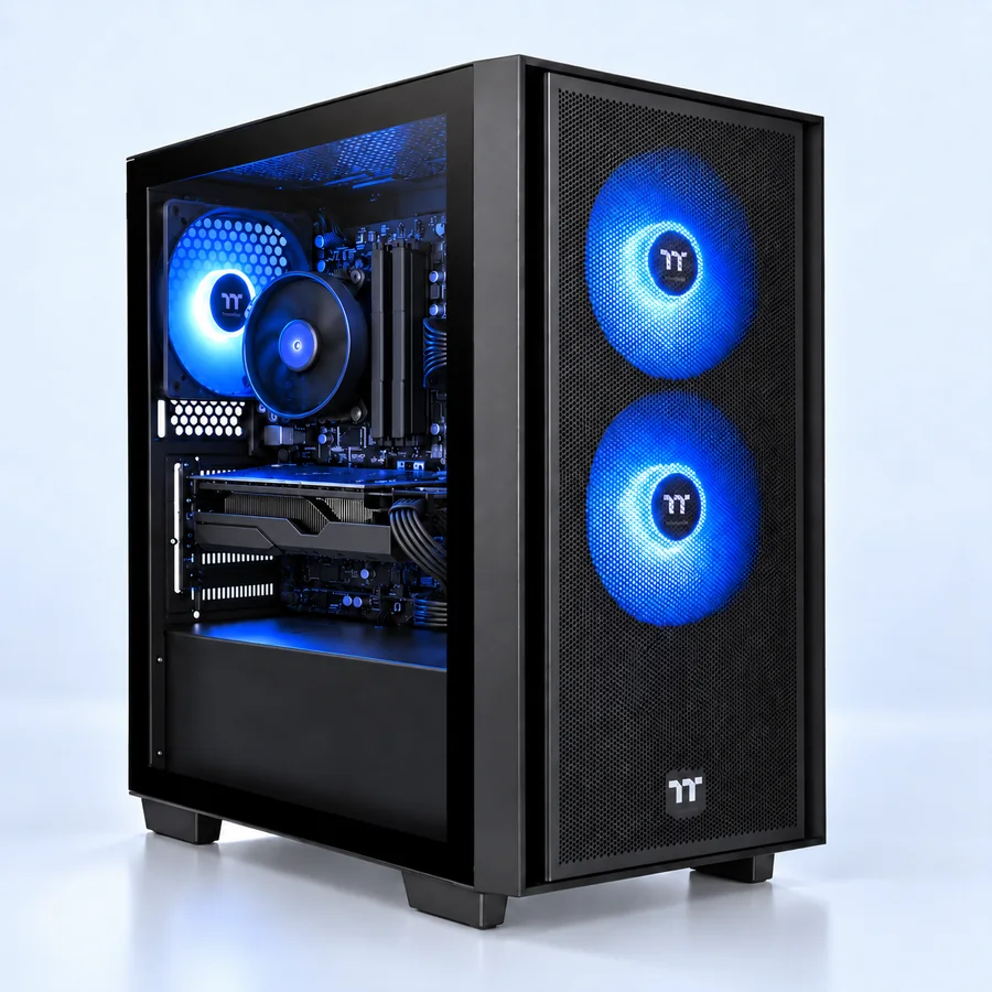 Essential Gaming PC in black — illustrative preview