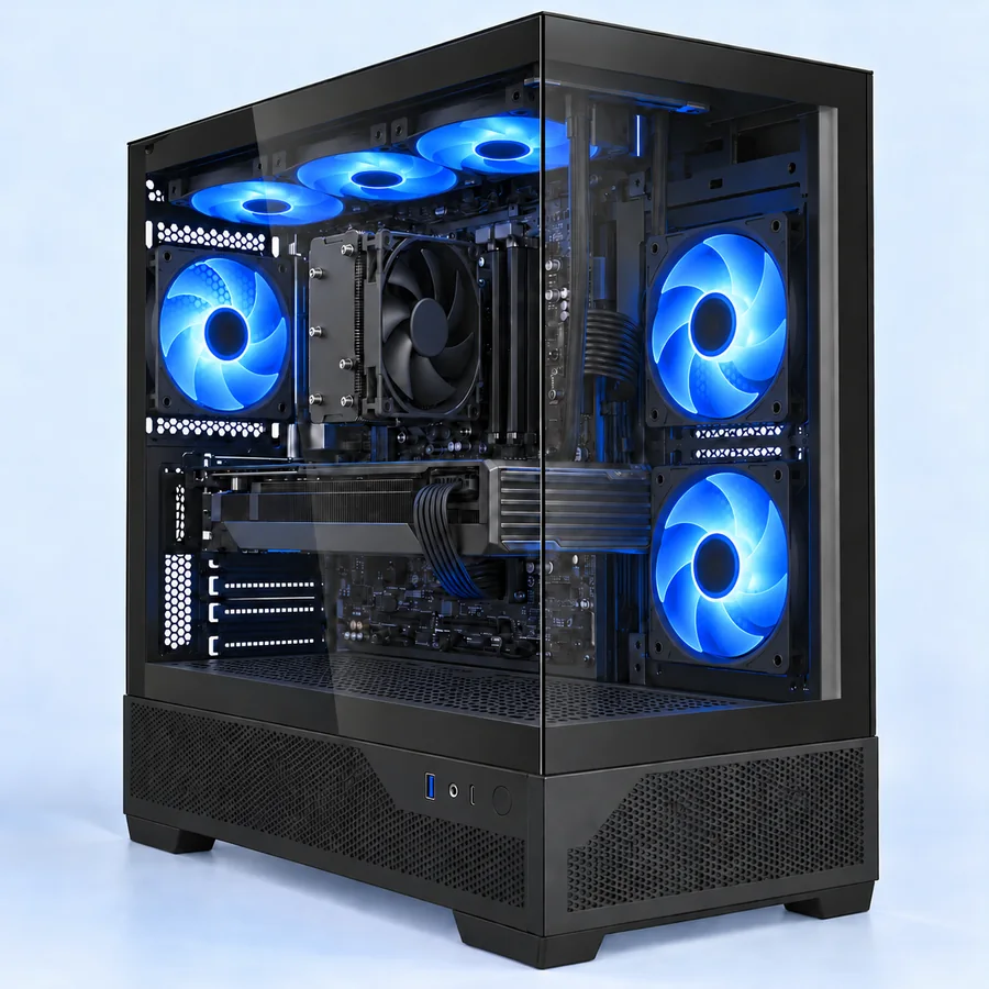 Performance Gaming PC in black — illustrative preview
